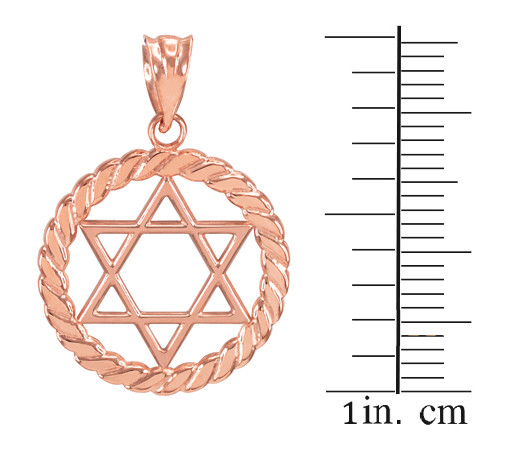 Rose Gold Star of David Pendant