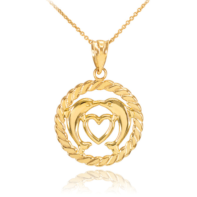 Gold Dolphins Necklace