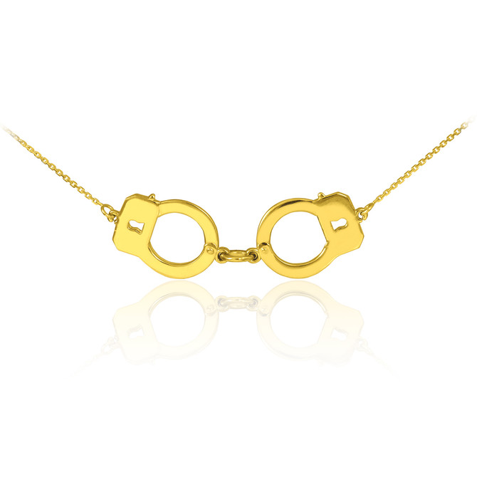 14k Gold Handcuffs Necklace