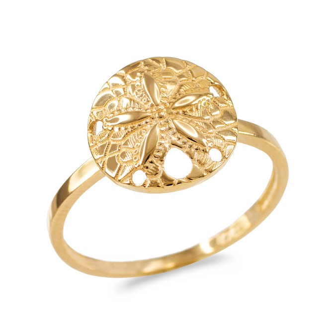 Gold Sand Dollar Ring