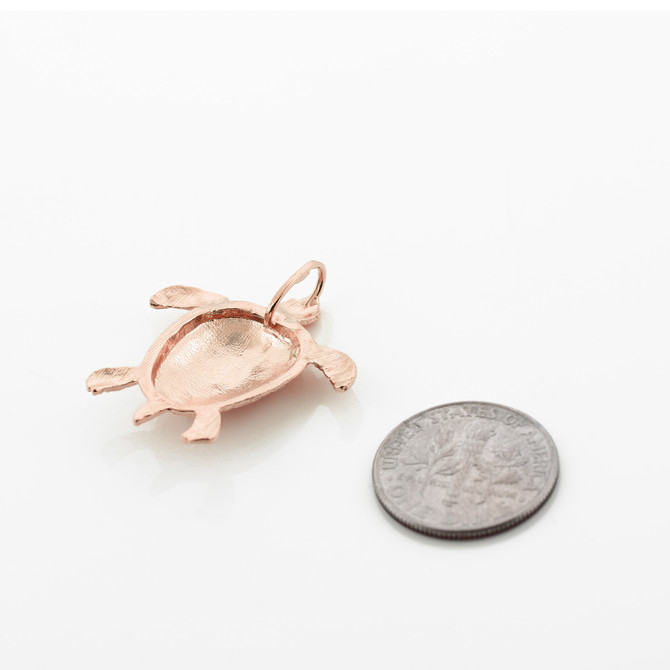 Rose Gold Sea Turtle Pendant Necklace
