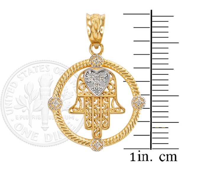 Gold Hamsa Pendant