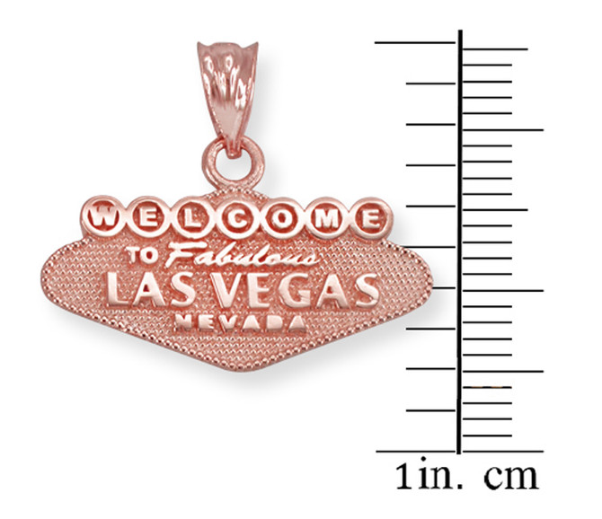 Rose Gold Welcome to Las Vegas Pendant Necklace