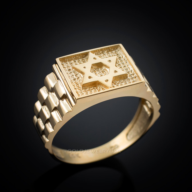 Gold Star of David Ring