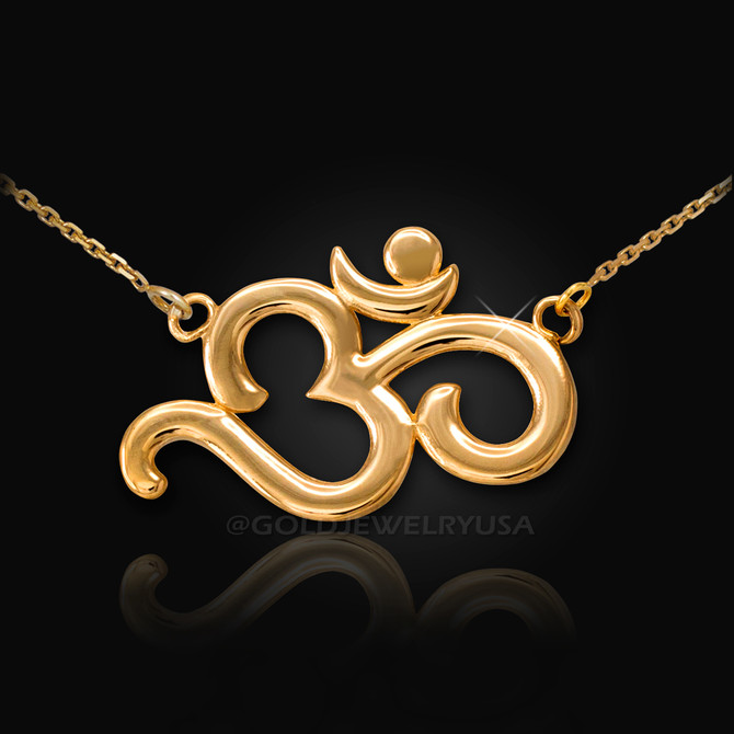 Gold Om Necklace