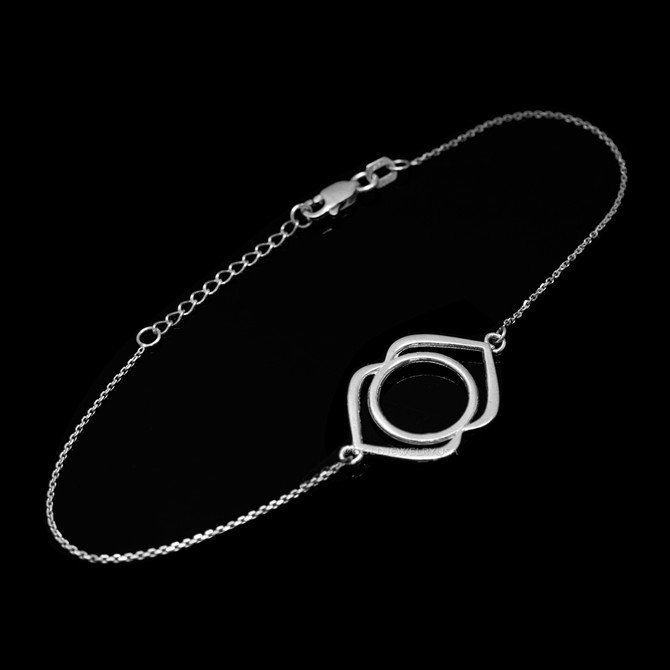 14K White Gold Ajna Chakra Yoga Bracelet