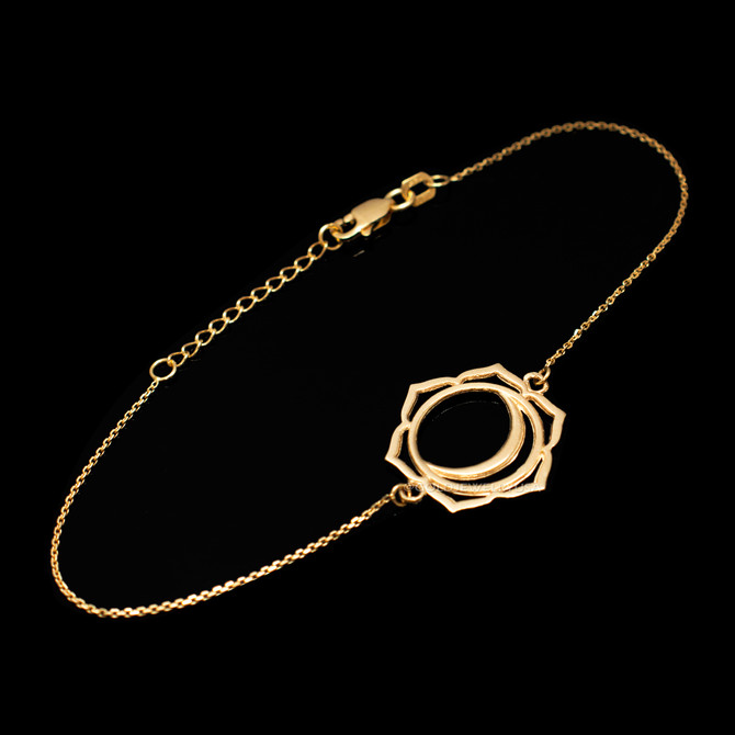 14K Gold Svadhishthana (Creativity) Chakra Yoga Bracelet