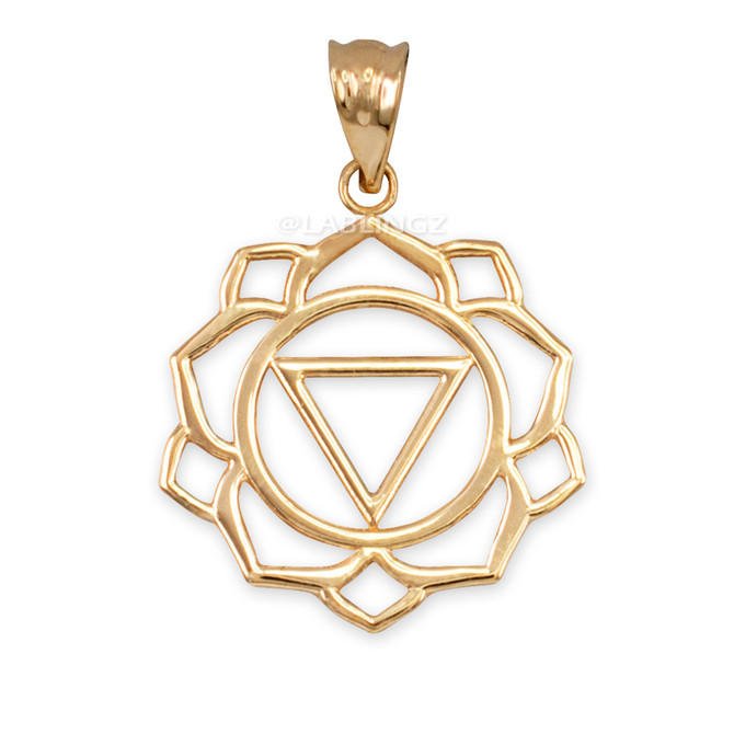 Gold Manipura Chakra Yoga Pendant Necklace