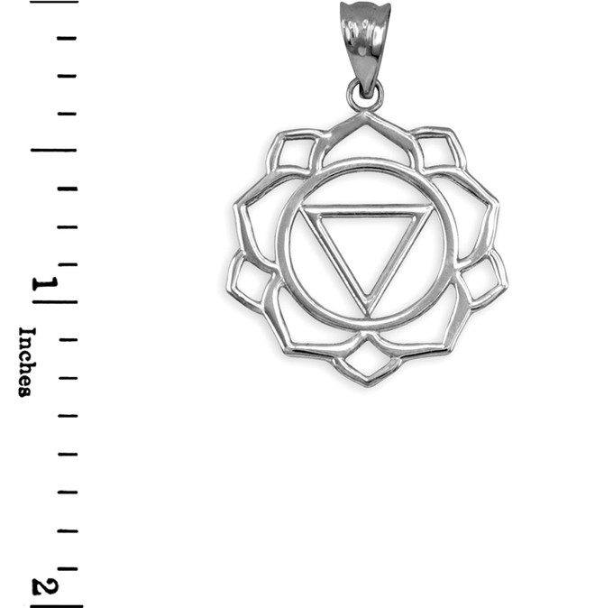 White Gold Manipura Chakra Yoga Pendant Necklace