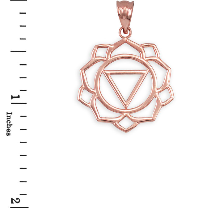 Rose Gold Manipura Chakra Yoga Pendant Necklace
