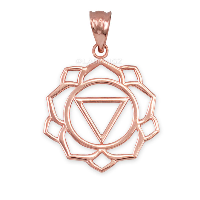 Rose Gold Manipura Chakra Yoga Pendant Necklace