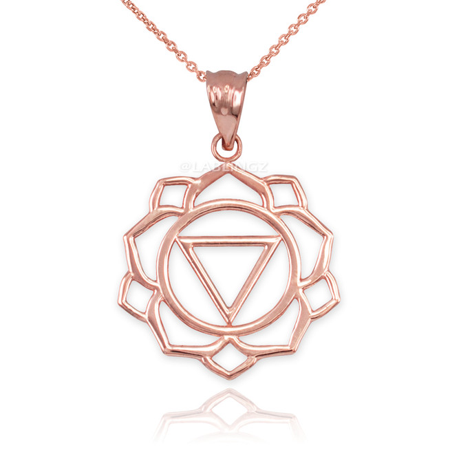 Rose Gold Manipura Chakra Yoga Pendant Necklace