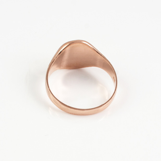 Rose Gold Aquarius Satin DC Band Ladies Zodiac Ring