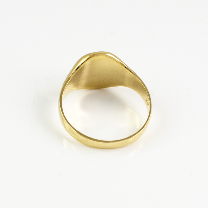 Yellow Gold Aries Satin DC Band Ladies Zodiac Ring
