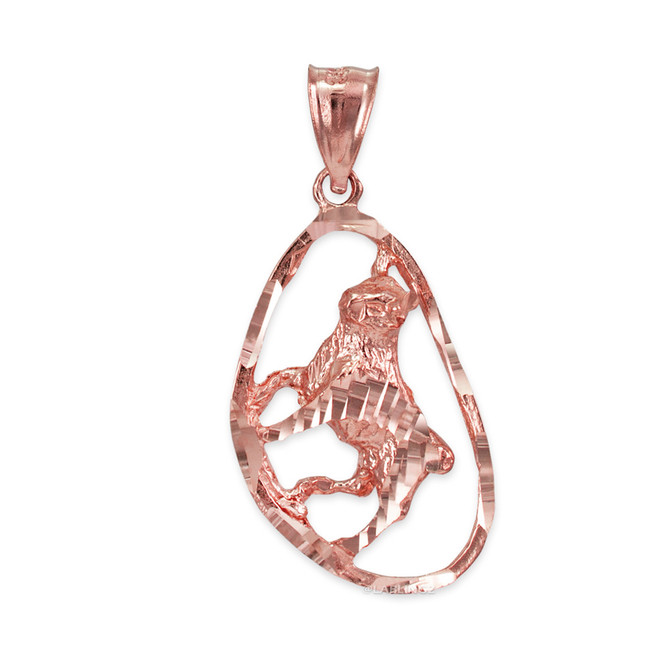 Rose Gold Taurus Zodiac Sign DC Pendant Necklace