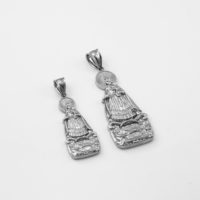 Our Lady of Cobre White Gold Pendant (S/L)