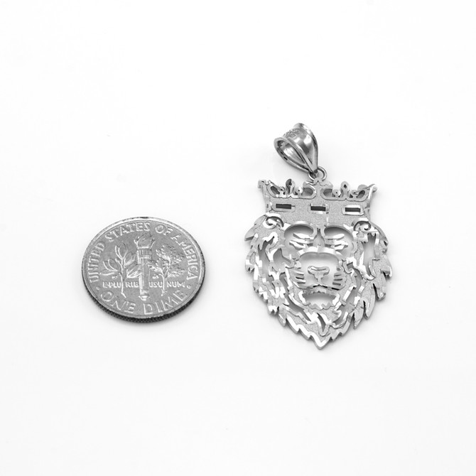 White Gold Lion King DC Pendant (S/L)