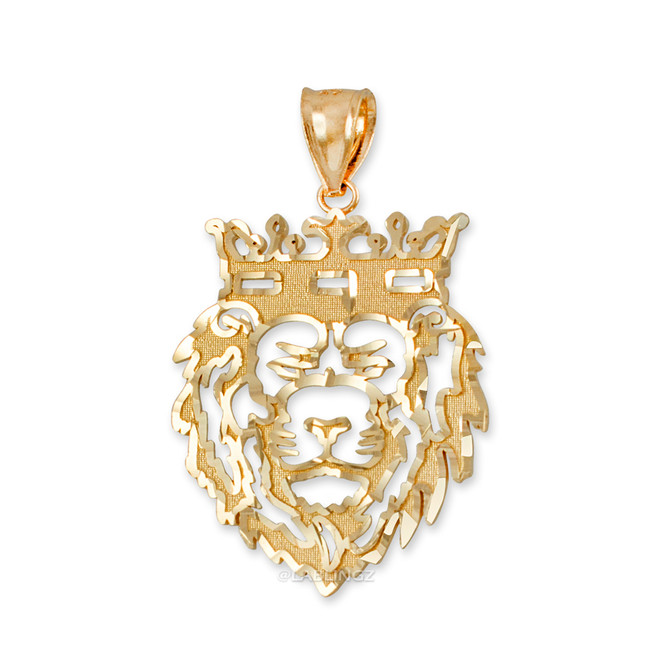 Yellow Gold Lion King DC Charm Necklace