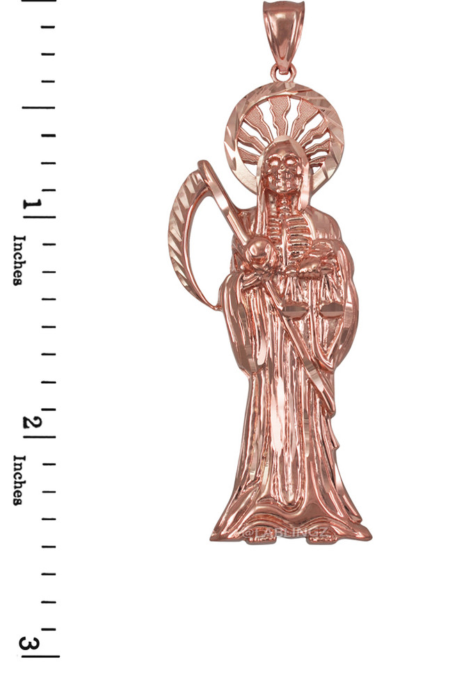 Rose Gold Santa Muerte DC Pendant
