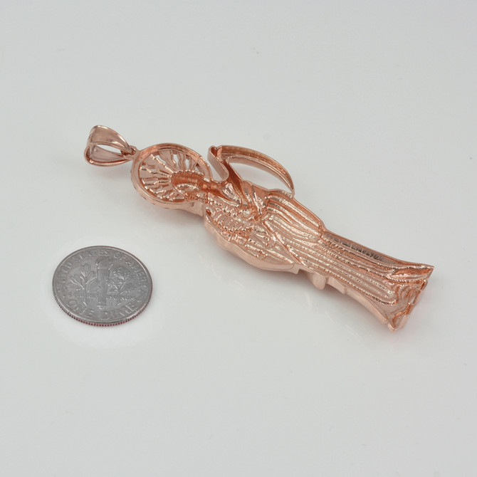 Rose Gold Santa Muerte DC Pendant
