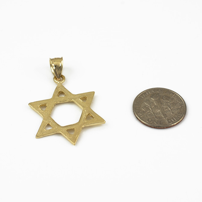 Yellow Gold Jewish Star of David DC Pendant