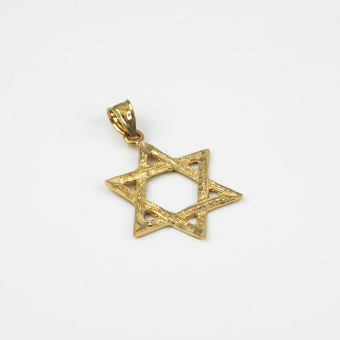 Yellow Gold Jewish Star of David DC Pendant