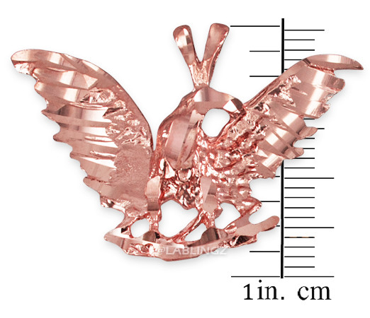 Rose Gold Raven DC Pendant Necklace