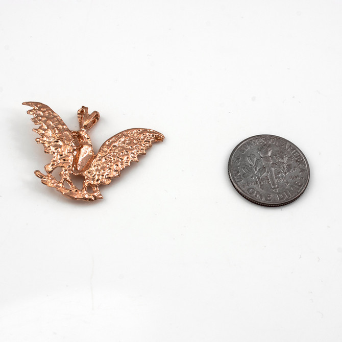 Rose Gold Raven DC Pendant Necklace