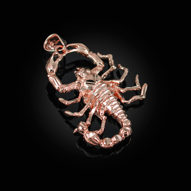 Rose Gold Mens Scorpion DC Pendant