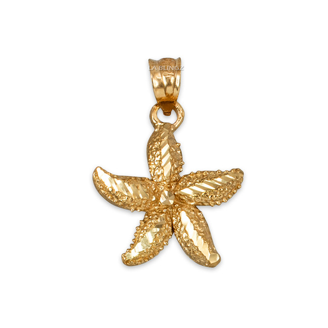 Solid Gold Starfish DC Pendant Necklace