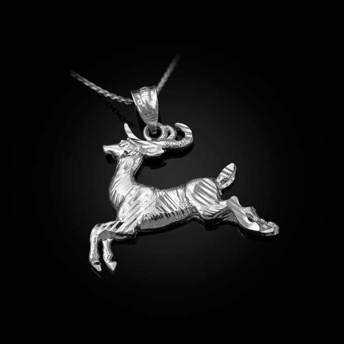 White Gold DC Deer Pendant Necklace