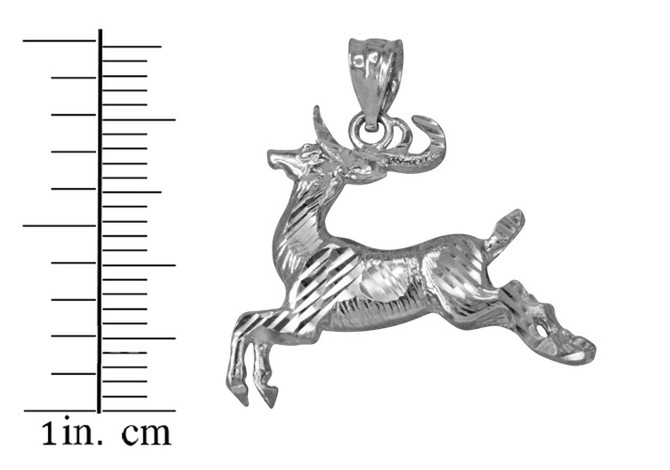 White Gold DC Deer Pendant Necklace
