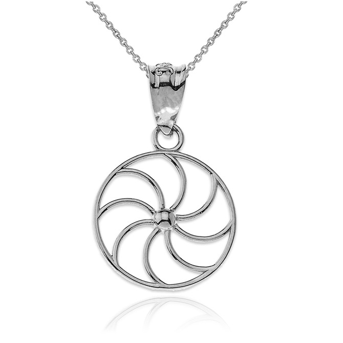 Dainty White Gold Armenian Eternity Charm Necklace