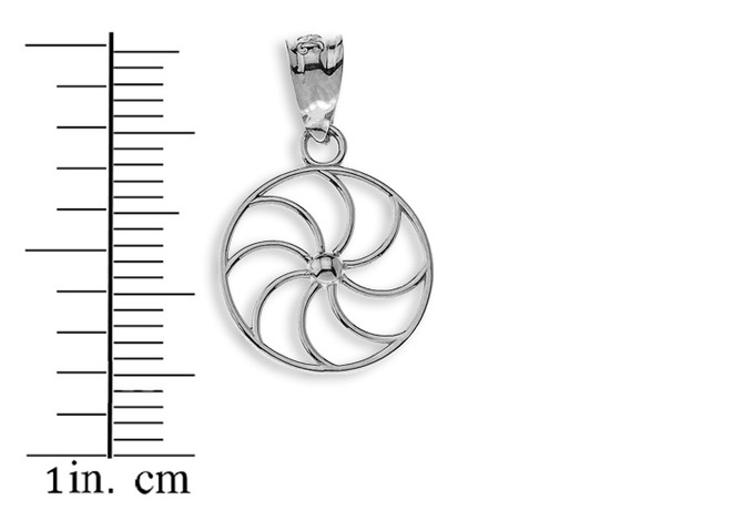 Dainty White Gold Armenian Eternity Charm Necklace