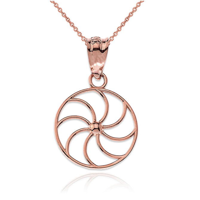 Dainty Rose Gold Armenian Eternity Charm Necklace