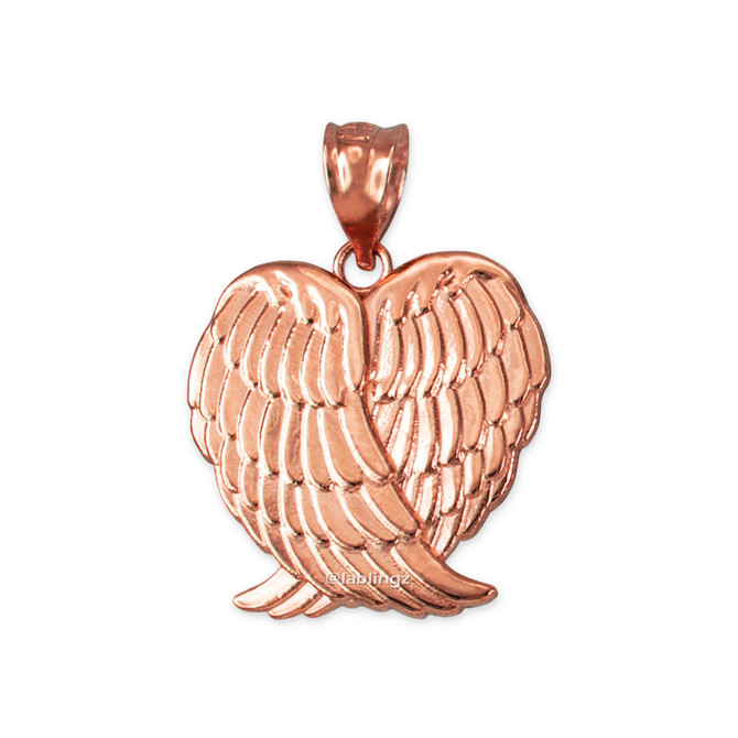 Rose Gold  Angel Wings Pendant Necklace