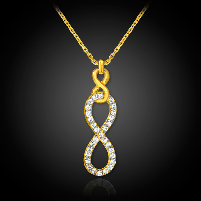 Vertical Diamond Infinity Necklace