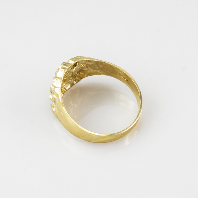 Yellow Gold Midsize Sparkle Cut Nugget Ring