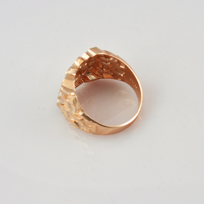 Rose Gold Mens DC Nugget Ring