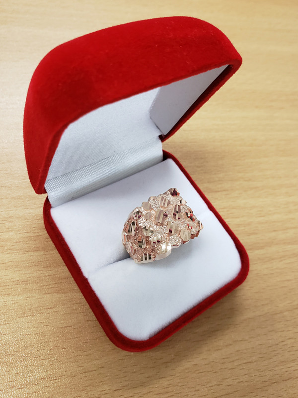 Rose Gold Mens DC Nugget Ring