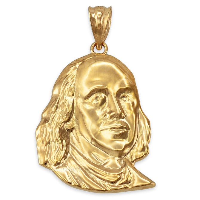 Yellow Gold Benjamin Franklin Pendant (S/M/L)