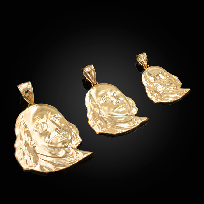 Yellow Gold Benjamin Franklin Pendant (S/M/L)