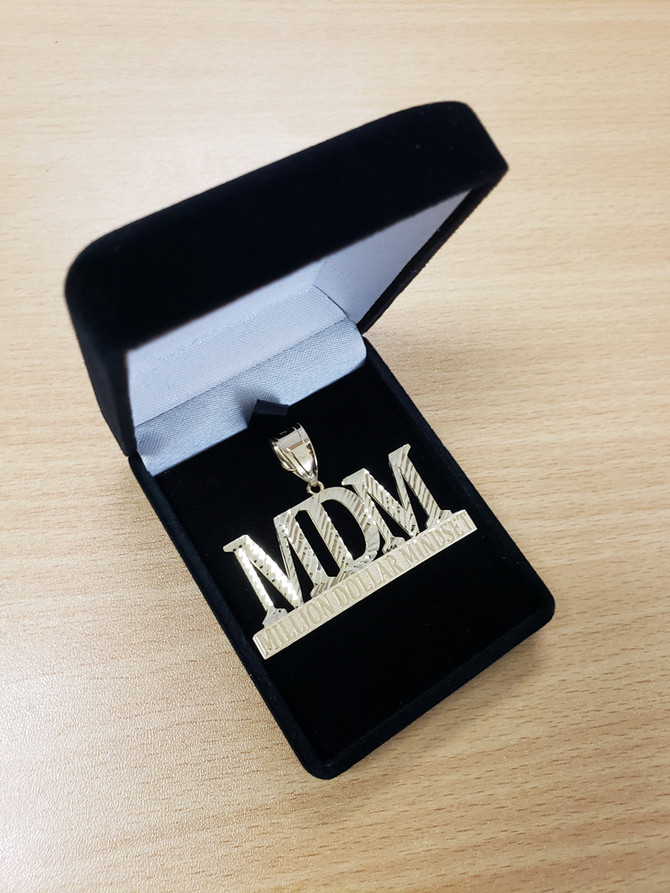 MDM Million Dollar Mindset Yellow Gold DC Pendant