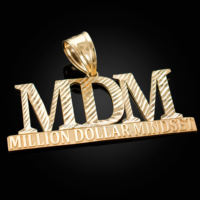 MDM Million Dollar Mindset Yellow Gold DC Pendant