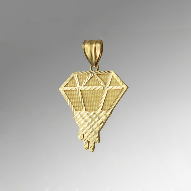Yellow Gold Diamond Dripping DC Pendant