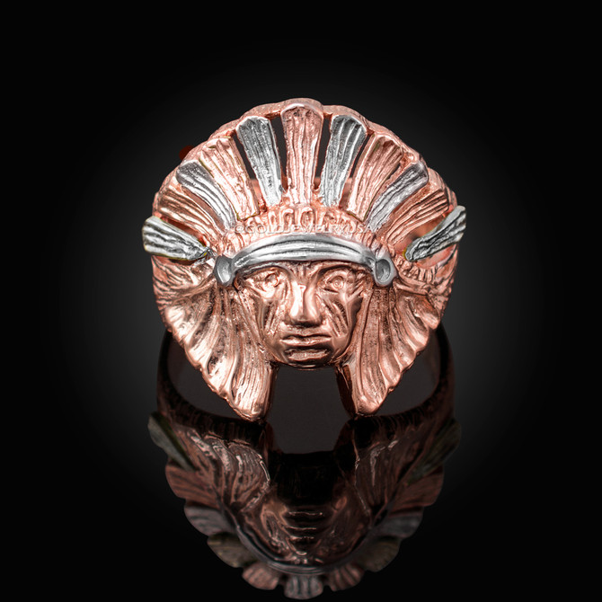 Rose Gold Indian Chief Ring