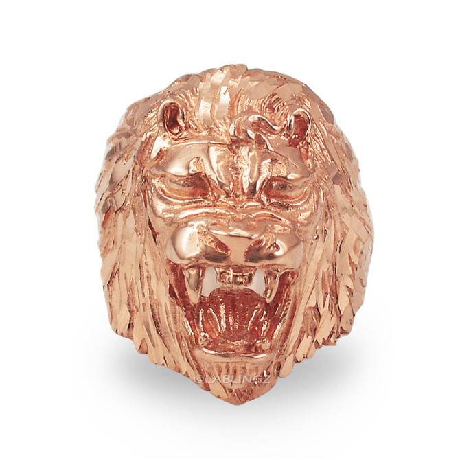 Roaring Lion Men's DC Ring in Rose Gold