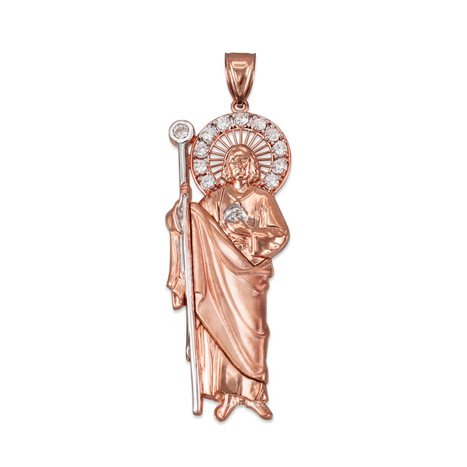 Rose Gold St. Jude CZ Pendant (S/M/L)