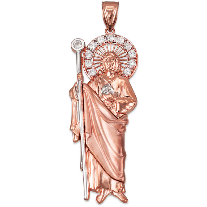 Rose Gold St. Jude CZ Pendant (S/M/L)