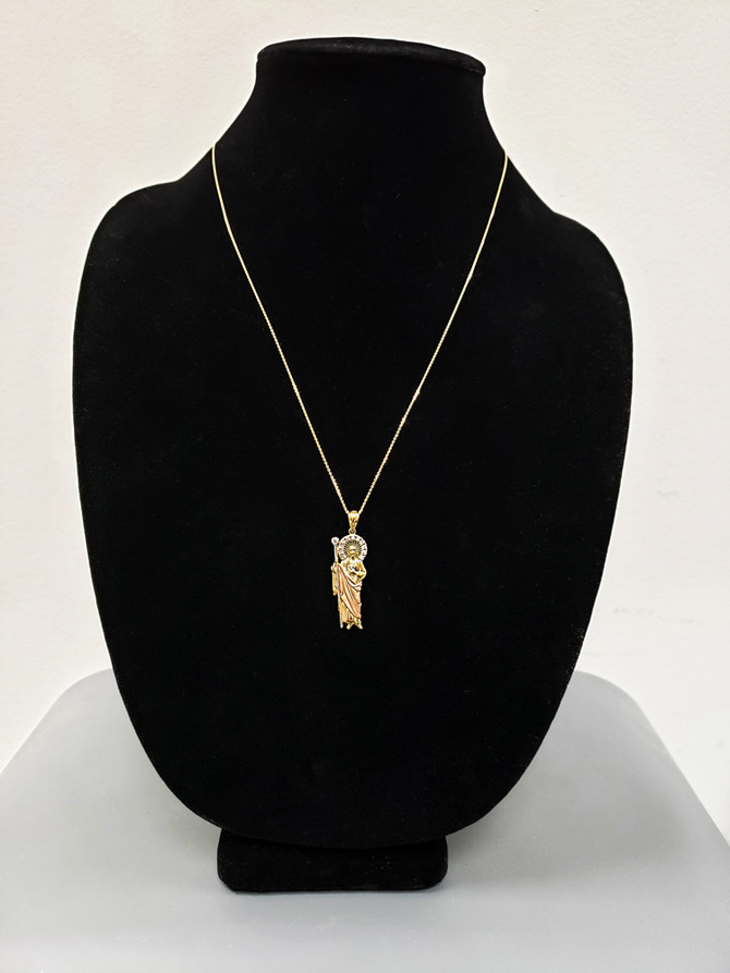 Rose Gold St. Jude CZ Pendant Necklace